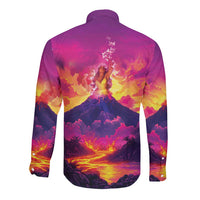 Hawaii Kilauea Volcano Long Sleeve Button Shirt There Is Pele Goddess Of The Volcano LT05 - Polynesian Pride