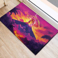Hawaii Kilauea Volcano Rubber Doormat There Is Pele Goddess Of The Volcano LT05 - Polynesian Pride