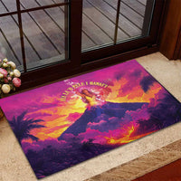 Hawaii Kilauea Volcano Rubber Doormat There Is Pele Goddess Of The Volcano LT05 - Polynesian Pride
