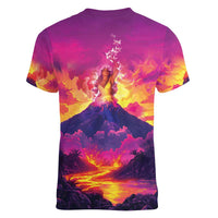 Hawaii Kilauea Volcano Women V-Neck T-Shirt There Is Pele Goddess Of The Volcano - Polynesian Pride