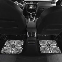 Hibiscus With Black Austronesian Tattoo Pattern Car Mats LT05 Set 2pcs - Back Black - Polynesian Pride