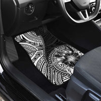 Hibiscus With Black Austronesian Tattoo Pattern Car Mats LT05 - Polynesian Pride