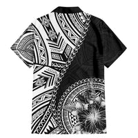 Hibiscus With Black Austronesian Tattoo Pattern Family Matching Mermaid Dress and Hawaiian Shirt - Polynesian Pride