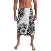 Hibiscus With White Austronesian Tattoo Pattern Lavalava - Polynesian Pride