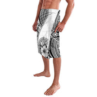 Hibiscus With White Austronesian Tattoo Pattern Lavalava - Polynesian Pride