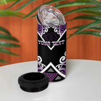 Personalised Aotearoa Moriori 4 in 1 Can Cooler Tumbler Maori Pattern New Zealand LT05 - Polynesian Pride
