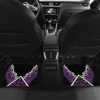 Aotearoa Moriori Car Mats Maori Pattern New Zealand LT05 Set 2pcs - Back Purple - Polynesian Pride