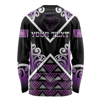 Personalised Aotearoa Moriori Long Sleeve Shirt Maori Pattern New Zealand LT05 - Polynesian Pride
