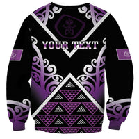 Personalised Aotearoa Moriori Sweatshirt Maori Pattern New Zealand LT05 - Polynesian Pride
