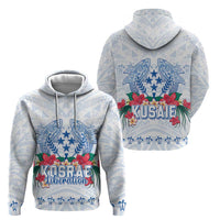 Happy Kosrae Liberation Day Zip Hoodie Polynesian Shark Turtle Motif