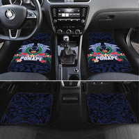 Happy Pohnpei Liberation Day Car Mats Polynesian Shark Turtle Motif LT05 Set 4pcs Blue - Polynesian Pride