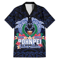 Happy Pohnpei Liberation Day Family Matching Mermaid Dress and Hawaiian Shirt Polynesian Shark Turtle Motif