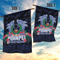 Happy Pohnpei Liberation Day Garden Flag Polynesian Shark Turtle Motif LT05 - Polynesian Pride