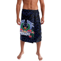 Happy Pohnpei Liberation Day Lavalava Polynesian Shark Turtle Motif LT05 Blue - Polynesian Pride
