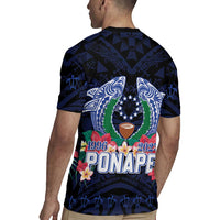 Happy Pohnpei Liberation Day Rugby Jersey Polynesian Shark Turtle Motif LT05 - Polynesian Pride