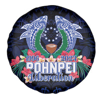 Happy Pohnpei Liberation Day Spare Tire Cover Polynesian Shark Turtle Motif LT05 - Polynesian Pride