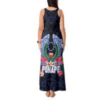 Happy Pohnpei Liberation Day Tank Maxi Dress Polynesian Shark Turtle Motif LT05 - Polynesian Pride