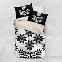 Cook Islands White Marble Tivaevae Bedding Set - Polynesian Pride