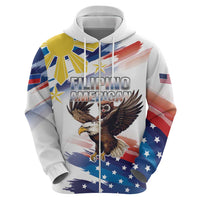Filipino American History Month Hoodie Bald Eagle Tarsier Together LT05 - Polynesian Pride
