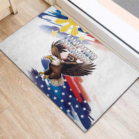 Filipino American History Month Rubber Doormat Bald Eagle Tarsier Together LT05 - Polynesian Pride