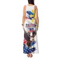 Filipino American History Month Tank Maxi Dress Bald Eagle Tarsier Together LT05 - Polynesian Pride