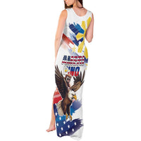 Filipino American History Month Tank Maxi Dress Bald Eagle Tarsier Together LT05 - Polynesian Pride