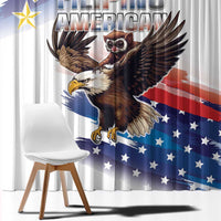 Filipino American History Month Window Curtain Bald Eagle Tarsier Together LT05 - Polynesian Pride
