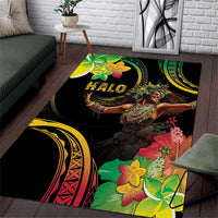 Halo Vanuatu Area Rug Beautiful Woman Dancing LT05 Black - Polynesian Pride