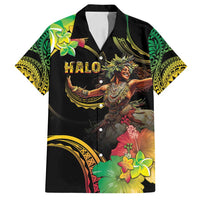 Halo Vanuatu Family Matching Long Sleeve Bodycon Dress and Hawaiian Shirt Beautiful Woman Dancing LT05 Dad's Shirt - Short Sleeve Black - Polynesian Pride