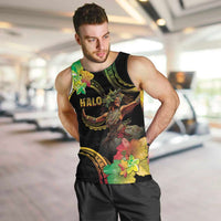 Halo Vanuatu Men Tank Top Beautiful Woman Dancing LT05 Black - Polynesian Pride