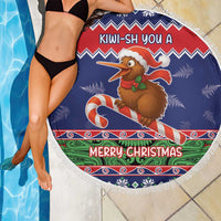 New Zealand Christmas Beach Blanket Kiwi-sh You A Merry Christmas - Polynesian Pride