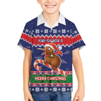 New Zealand Christmas Family Matching Off The Shoulder Long Sleeve Dress and Hawaiian Shirt Kiwi-sh You A Merry Christmas - Polynesian Pride