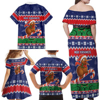 New Zealand Christmas Family Matching Off Shoulder Maxi Dress and Hawaiian Shirt Kiwi-sh You A Merry Christmas - Polynesian Pride