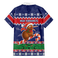 New Zealand Christmas Family Matching Short Sleeve Bodycon Dress and Hawaiian Shirt Kiwi-sh You A Merry Christmas - Polynesian Pride