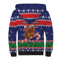 New Zealand Christmas Sherpa Hoodie Kiwi-sh You A Merry Christmas - Polynesian Pride
