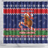 New Zealand Christmas Shower Curtain Kiwi-sh You A Merry Christmas - Polynesian Pride
