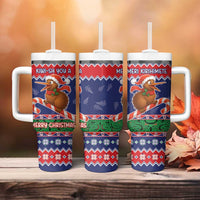 New Zealand Christmas Tumbler With Handle Kiwi-sh You A Merry Christmas - Polynesian Pride
