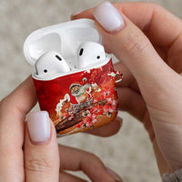 Hawaii Funny Christmas AirPods Case Santa Surfing With Tapa Pattern LT05 - Polynesian Pride