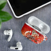 Hawaii Funny Christmas AirPods Case Santa Surfing With Tapa Pattern LT05 - Polynesian Pride