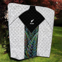 New Zealand Fern Rugby Quilt World Cup 2023 Paua Shell Maori Pattern LT05 - Polynesian Pride