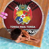 Tonga Constitution Day Beach Blanket Tongan Kupesi Ngatu Pattern LT05 - Polynesian Pride