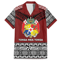 Personalised Tonga Constitution Day Hawaiian Shirt Tongan Kupesi Ngatu Pattern LT05 Red - Polynesian Pride