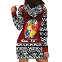 Personalised Tonga Constitution Day Hoodie Dress Tongan Kupesi Ngatu Pattern LT05 - Polynesian Pride