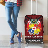Tonga Constitution Day Luggage Cover Tongan Kupesi Ngatu Pattern LT05 - Polynesian Pride