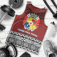 Personalised Tonga Constitution Day Men Tank Top Tongan Kupesi Ngatu Pattern LT05 - Polynesian Pride
