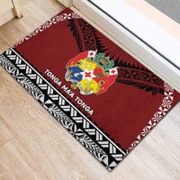 Tonga Constitution Day Rubber Doormat Tongan Kupesi Ngatu Pattern LT05 - Polynesian Pride