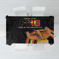 Papua New Guinea Tok Pisin Wik Tablecloth Land Of The Unexpected LT05 Black - Polynesian Pride