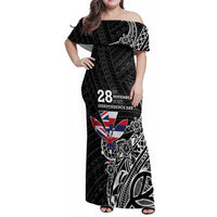 Hawaii November 28th Is My Independence Day Family Matching Off Shoulder Maxi Dress and Hawaiian Shirt
