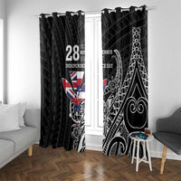 Hawaii November 28th Is My Independence Day Window Curtain LT05 With Grommets Black - Polynesian Pride