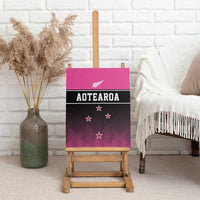 New Zealand Women Cricket Canvas Wall Art Pink Simple Style LT05 - Polynesian Pride